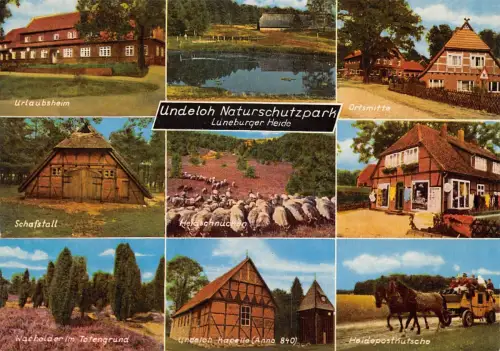 Undeloh, Lüneburger Heide, Naturschutzpark, Mehrbildkarte ngl 185.715