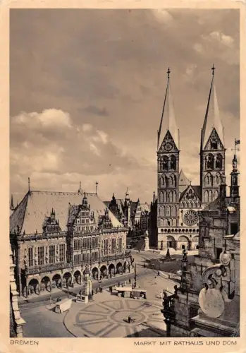 Bremen Markt mit Rathaus und Dom gl1938 185.735