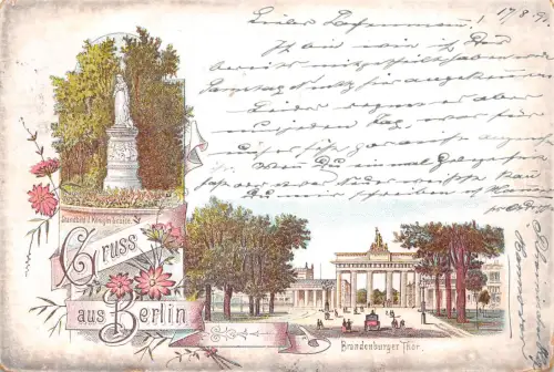 Berlin Litho Brandenburger Tor gl1891! 185.768
