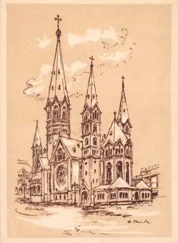 Berlin Gedächtniskirche Künstlerkarte sign. ngl 185.816