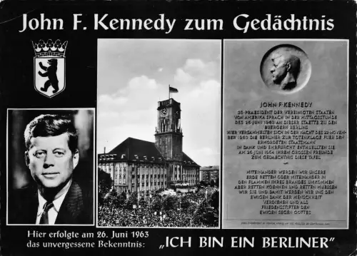 Berlin John F. Kennedy Mehrbildkarte ngl 185.877