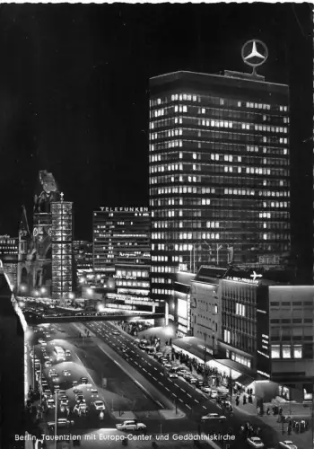 Berlin Tauentzien mit Europacenter bei Nacht gl1966 185.869