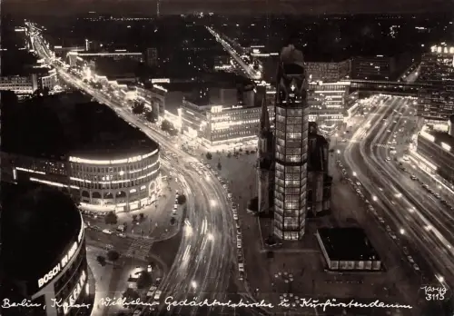 Berlin Kaiser Wilhelm Gedächtniskirche bei Nacht ngl 185.891