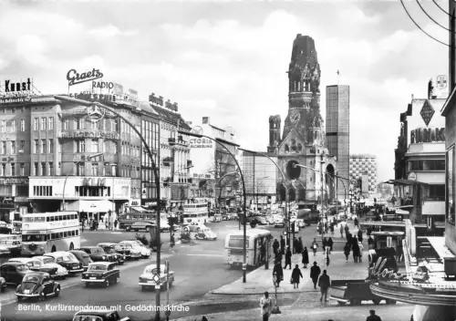 Berlin Kurfürstendamm und Kaiser-Wilhelm-Gedächtnis-Kirche ngl 185.927
