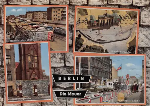 Berlin Berliner Mauer Mehrbildkarte ngl 186.111
