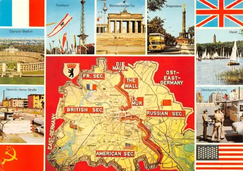 Berlin Berliner Mauer Mehrbildkarte ngl 186.120