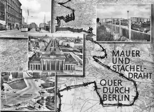 Berlin Berliner Mauer Mehrbildkarte ngl 186.117