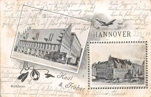 Hannover Rathaus Heut & Früher gl1901 186.192