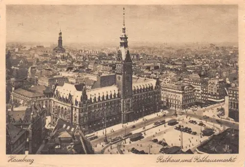 Hamburg Rathaus und Rathausmarkt ngl 186.180