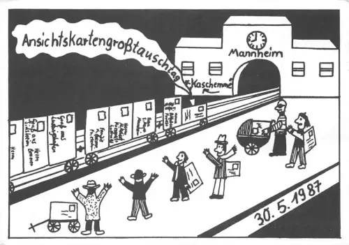 Mannheim Ansichtskartengroßtauschtag 30.5.1987 ngl 186.237