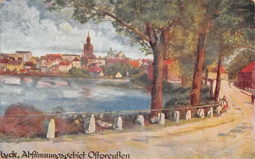 Ostpreussen Lyck Panorama gl1921 186.283