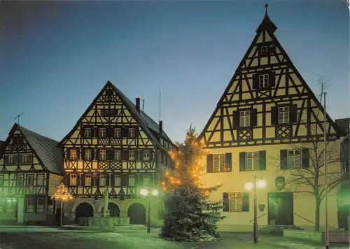 Pfullingen Teilansicht Ortspartie bei Nacht ngl 186.334