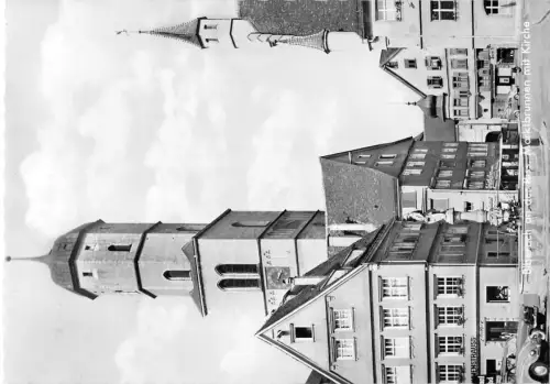 Biberach a.d. Riss Marktbrunnen mit Kirche ngl 186.436