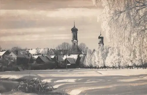 Isny i. A. im Winter Fotokarte feldpgl1918 186.507