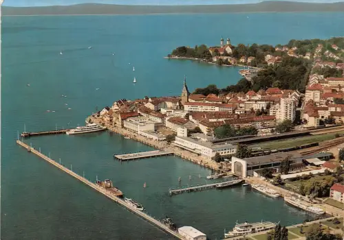 Friedrichshafen am Bodensee Hafen vom Flugzeug aus ngl 186.532