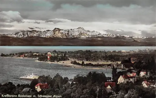 Kreßbronn a.B. mit Schweizer Alpen gl1963 186.548
