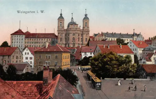 Weingarten (Württ.) Teilansicht. mit Leuchtfenster ngl 186.519