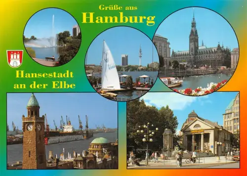 Hamburg Mehrbildkarte ngl 186.579
