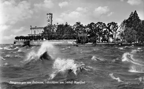 Langenargen a.B. Föhnsturm am Schloß Montfort gl1962 186.568