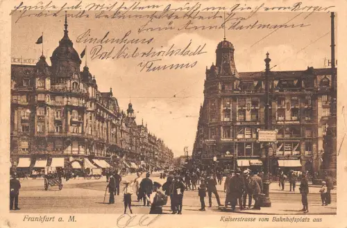 Frankfurt a. M. Kaiserstrasse vom Bahnhofsplatz aus gl1912 186.634