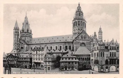 Mainz Dom Nordseite mit Gotthardskapelle ngl 186.652