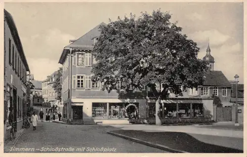 Simmern Schloßstraße mit Schloßplatz ngl 186.656