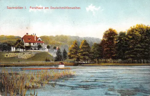 Saarbrücken Forsthaus Deutschmühlenweiher gl1910 186.657