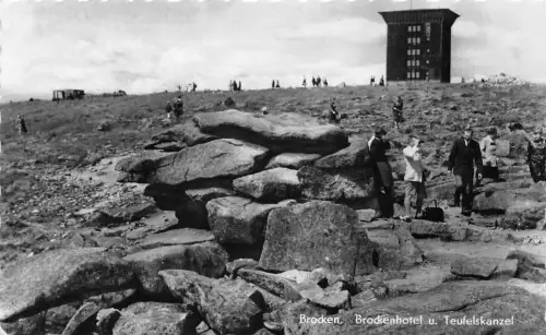 Brocken (Harz) Brockenhaus und Teufelskanzel gl1958 186.721