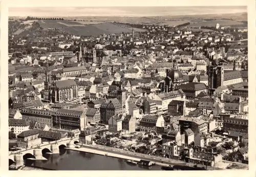 Würzburg Stadt mit alter Mainbrücke ngl 186.692