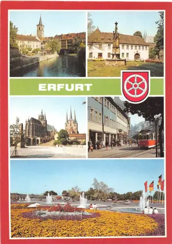 Erfurt Mehrbildkarte Probeabzug! ngl 186.750