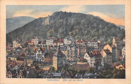Sudetenland Karlbad Blick auf den Markt ngl 186.763