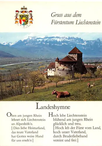 FL Vaduz Schloß, Landeshymne, Staatswappen ngl 186.784