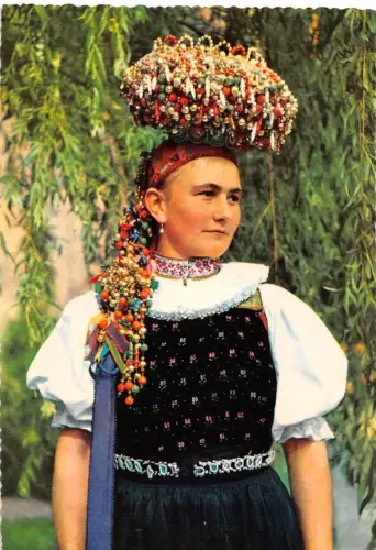 Trachten Schwarzwald Gutacherin im Brautschmuck ngl 186.802