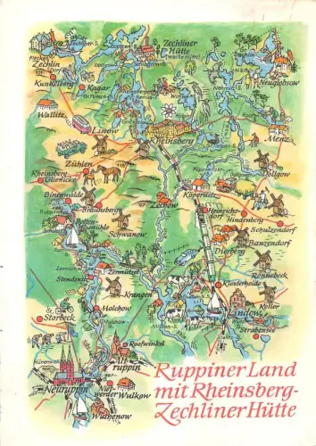 Ruppiner Land… Landkarten-AK ngl 186.825