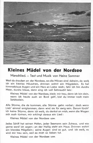 Lieder Kleines Mädel von der Nordsee ngl 186.813