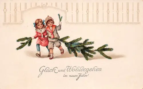 Glückwunsch Glück und Wohlergehen im neuen Jahre gl1921 186.868