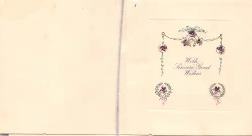 Glückwunsch-Briefchen With Sincere Good Wishes 186.878