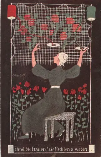 Künstler Kunstwart-Bildkarte Nr. 211, Ernst Kreidolf Ehret die Frauen ngl 186.874
