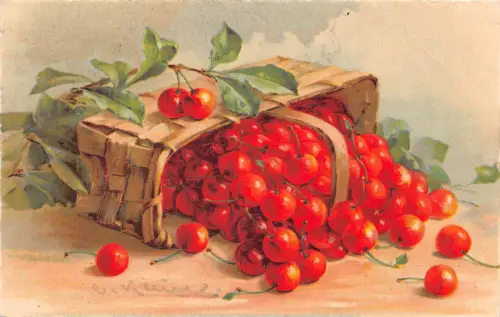 Stilleben Korb mit Kirschen 186.880