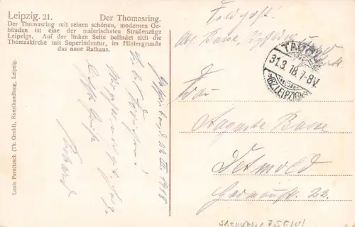 Leipzig Thomasring feldpgl1918 186.912