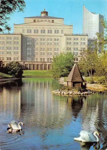 Leipzig Blick vom Schwanenteich zur Oper ngl 186.892