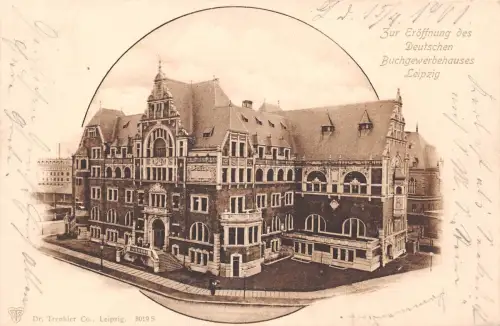Leipzig Zur Eröffnung des Deutschen Buchgewerbehauses gl1901 186.921