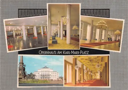 Leipzig Opernhaus am Karl-Marx-Platz Mehrbildkarte ngl 186.964