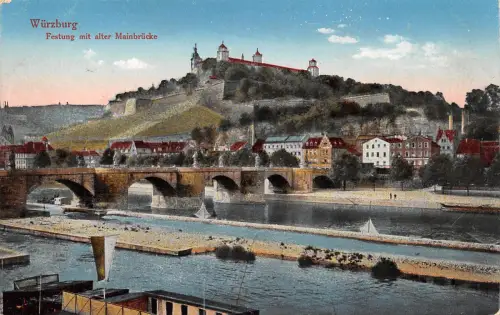 Würzburg Festung und alte Mainbrücke ngl 186.690