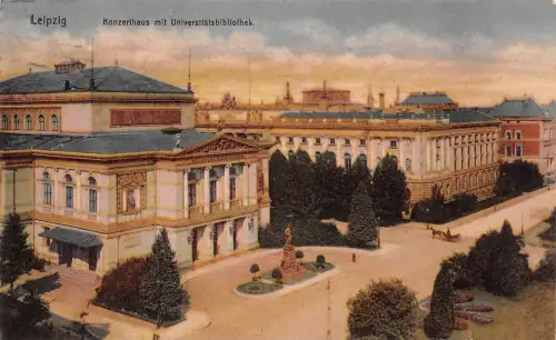 Leipzig Konzerthaus mit Universitäts-Bibliothek gl1910 186.985