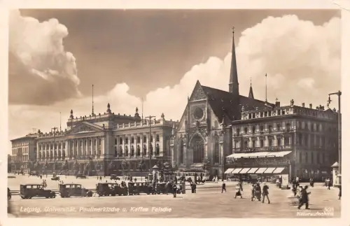 Leipzig Universität, Paulinerkirche und Kaffee Felsche gl1932 186.994