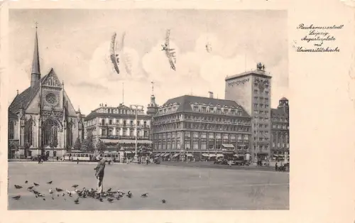 Leipzig Augustusplatz mit Universitätskirche gl1942 187.021
