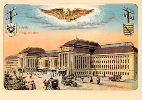 Leipzig Hauptbahnhof um 1917 Reproduktion ngl 187.108