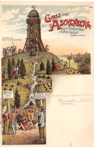 Leipzig Litho Gruß vom Aschenberg ngl 187.136