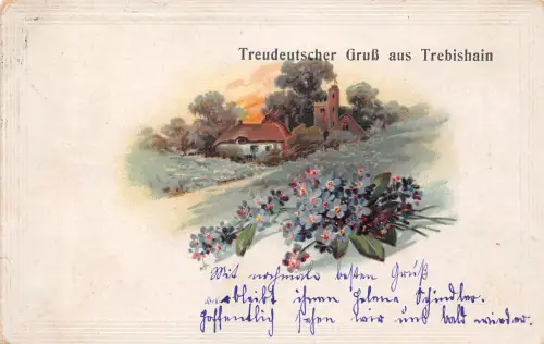 Trebishain Treudeutscher Gruß Motivkarte feldpgl1916 187.229